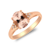 Gracelyn 10K Rose Gold Oval-Cut Madagascar Morganite Ring