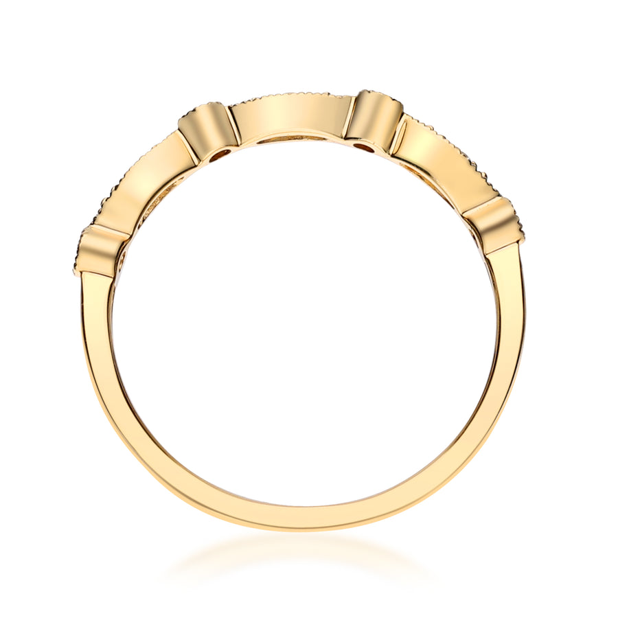 Josie 14K Yellow Gold Round-Cut White Diamond Ring