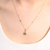 Abigail 10K Yellow Gold Oval-Cut Natural Zambian Emerald Pendant