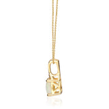 Ximena 10K Yellow Gold Oval-Cut Natural African Opal Pendant