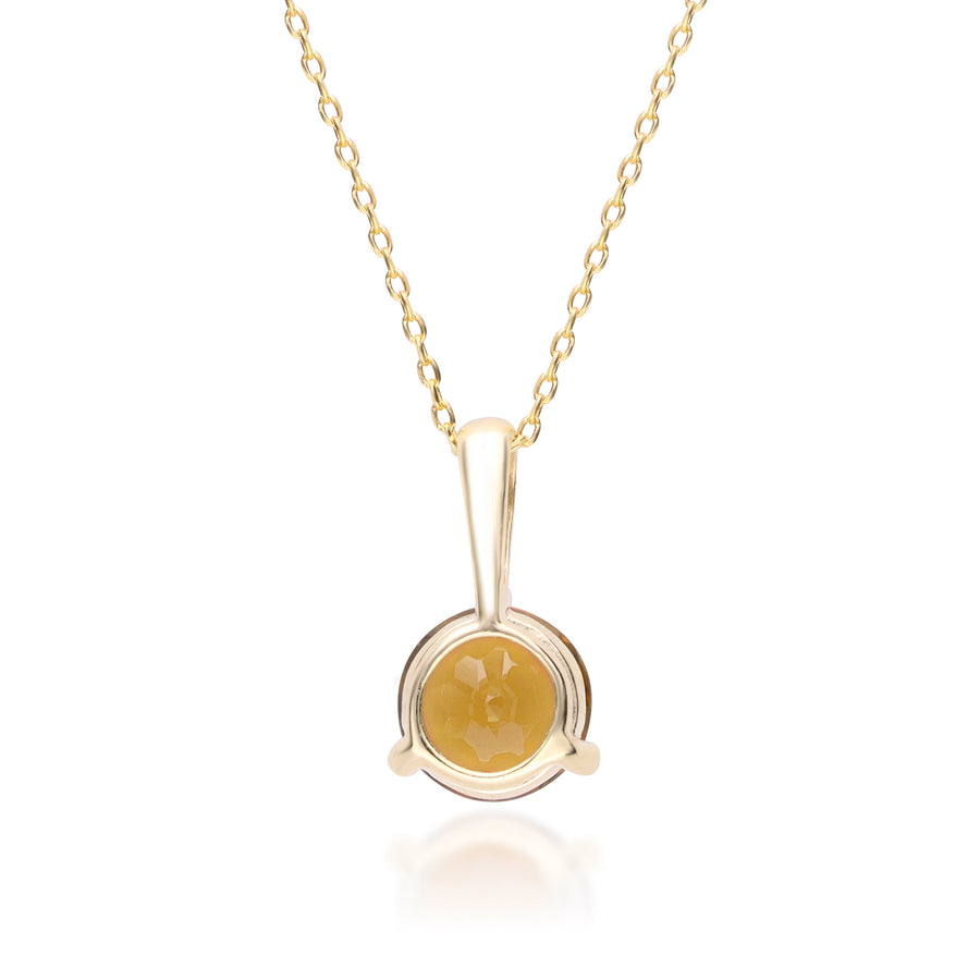 Astrid 10K Yellow Gold Round-Cut Brazilian Citrine Pendant