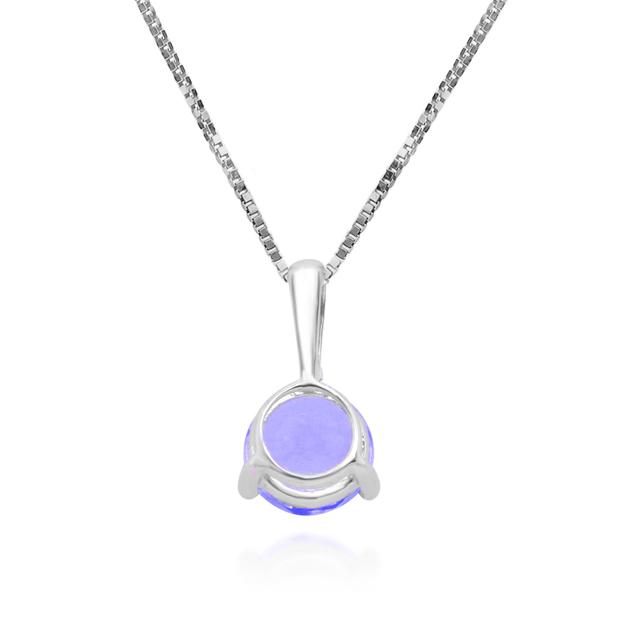 Aria 10K White Gold Round-Cut Tanzanian Tanzanite Pendant