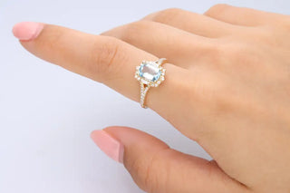 Yale 14K Yellow Gold Cushion-Cut Brazilian Aquamarine Ring