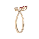 Lily 14K Yellow Gold Marquise-Cut Mozambique Ruby Ring