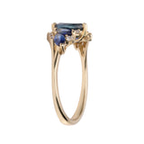 Daisy 14K Yellow Gold Marquise-Cut Blue Sapphire Ring