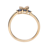Maria 14K Yellow Gold Round-Cut Blue Sapphire Ring
