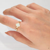 Rosa 14K Yellow Gold Oval-Cut Natural African Opal Ring