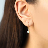 Jordyn 14K Yellow Gold Pear-Cut Natural African Opal Earring