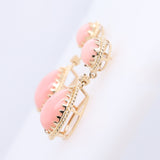 Billie 14K Yellow Gold Pear-Cut Peruvian Pink Opal Earrings