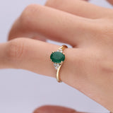 Marley 10K Yellow Gold Oval-Cut Emerald Ring