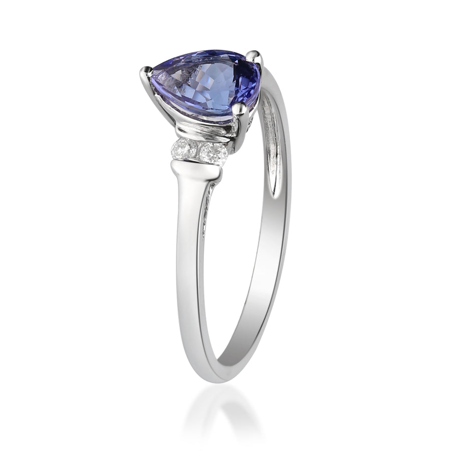 Evelyn 10K White Gold Pear-Cut Tanzanite Ring