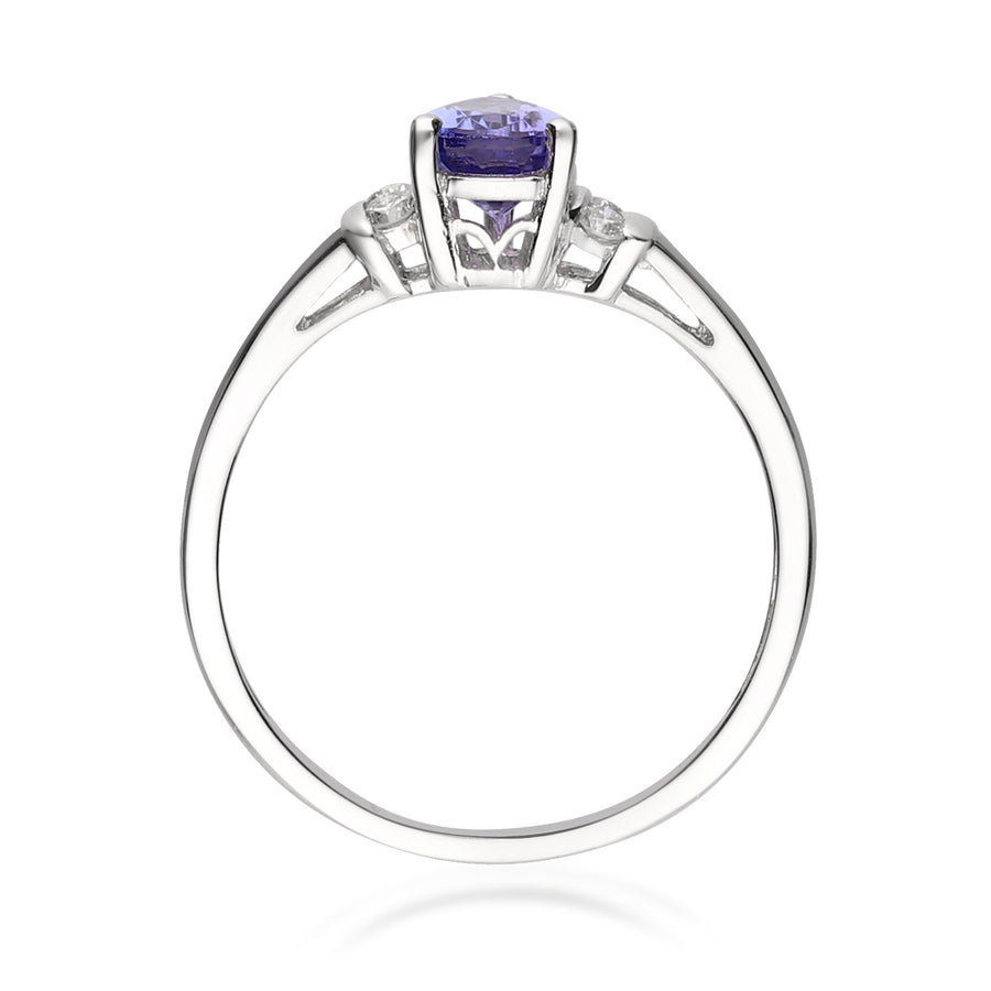 Evelyn 10K White Gold Pear-Cut Tanzanite Ring