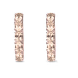 Eliza 10K Rose Gold Oval-Cut Morganite Earrings