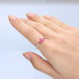 Savannah 14K Yellow Gold Pear-Cut Ruby Ring