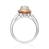 Vanessa 14K Two Tone Gold Oval-Cut African Opal Ring