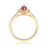 Alani 10K Yellow Gold Marquise-Cut Mozambique Ruby Ring