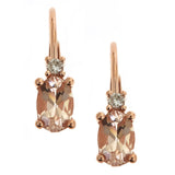 Renee 10K Rose Gold Oval-Cut Madagascar Morganite Earring