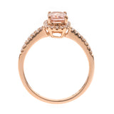 Ezra 14K Rose Gold Oval-Cut Madagascar Morganite Ring