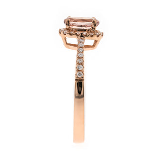 Ezra 14K Rose Gold Oval-Cut Madagascar Morganite Ring
