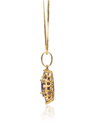 Avery 14K Yellow Gold Oval-Cut Tanzanian Tanzanite Pendant
