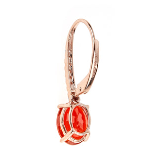 Karina 14K Rose Gold Oval-Cut Mexican Fire Opal Earring