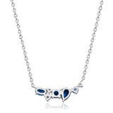 Celestial Cascade London & Swiss Blue Topaz Necklace