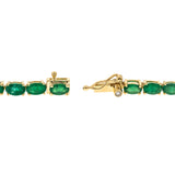 Lily 10K Yellow Gold Oval-Cut Emerald Bracelet