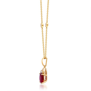 Kiara 10K Yellow Gold Oval-Cut Mozambique Ruby Pendant