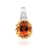 Valentina 10K White Gold and Silver Oval-Cut Brazilian Citrine Pendant