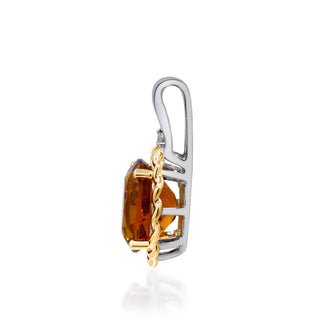 Valentina 10K White Gold and Silver Oval-Cut Brazilian Citrine Pendant