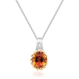 Valentina 10K White Gold and Silver Oval-Cut Brazilian Citrine Pendant