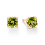 Gwen 10K Yellow Gold Round-Cut Manchurian Peridot Earring