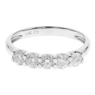 Aubrey 14K White Gold Round-Cut White Diamond Ring