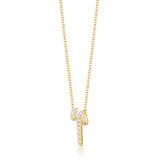 Aries 10K Yellow Gold Round-Cut White Diamond Pendant