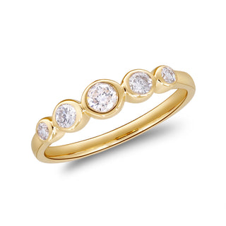 Emery 14K Yellow Gold Round-Cut White Diamond Ring