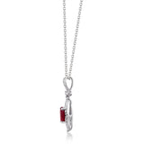 Penelope 14K White Gold Oval-Cut Mozambique Ruby Pendants