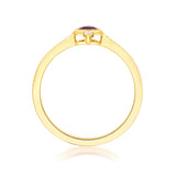 Ella 14K Yellow Gold Pear-Cut  Mozambique Ruby Ring