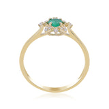Penelope 10K Yellow Gold Round-Cut Emerald Ring