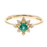 Penelope 10K Yellow Gold Round-Cut Emerald Ring