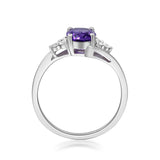 Lyla 10K White Gold Oval-Cut Amethyst Ring