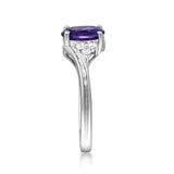 Lyla 10K White Gold Oval-Cut Amethyst Ring