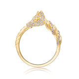 Adalynn 10K Yellow Gold Round-Cut White Diamond Ring