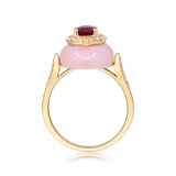 Sophia 14K Yellow Gold Oval-Cut Mozambique Ruby Ring