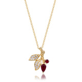 Paisley 14K Yellow Gold Mozambique Ruby Pendant