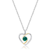 Verde Amour Heart Emerald Pendant