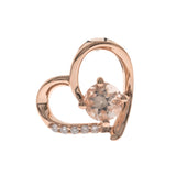 Alaia 10K Rose Gold Round-Cut Morganite Pendant