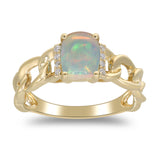 Lumia Bloom Ethiopian Opal & Diamond Ring