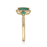Audrey 10K Yellow Gold Marquise-Cut Zambian Emerald Ring