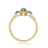 Audrey 10K Yellow Gold Marquise-Cut Zambian Emerald Ring