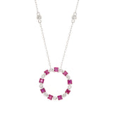 Nova 14K White Gold Square-Cut Mozambique Ruby Pendant